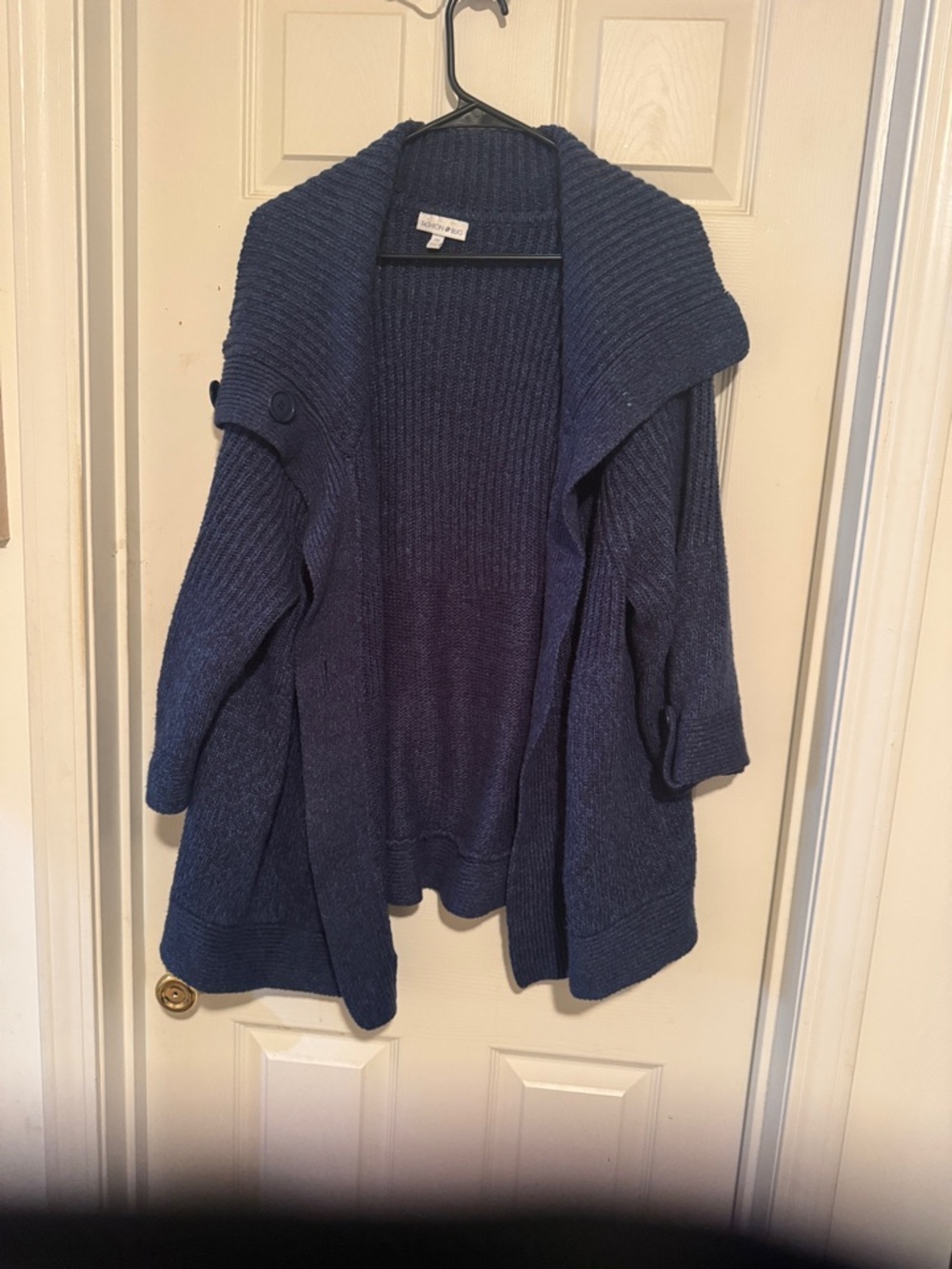 Cozy Navy Fashion Bug 3/4 sleeve Cardigan